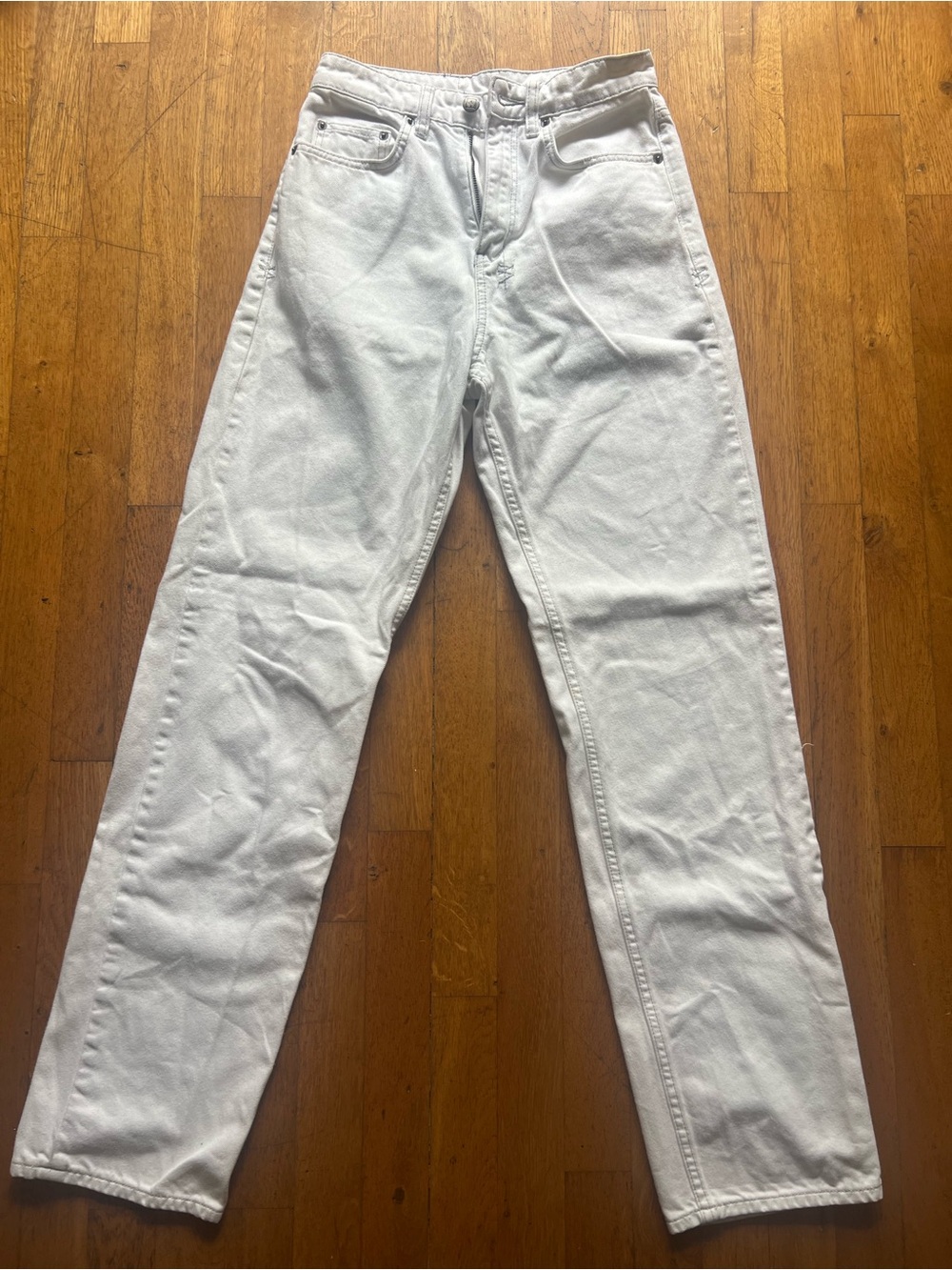 Ksubi White Straight-Leg Jeans playback chalk